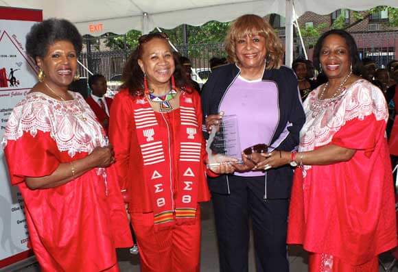Delta Sigma Theta Sorority celebrates with dance