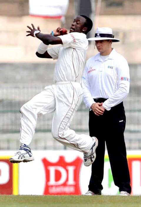 West Indies fast bowler Kemar Roach.