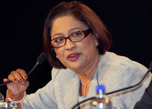 United Congress Political Leader, Kamla Persad-Bissessar.