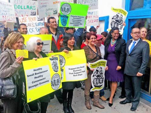 Queens small business owners support paid sick days