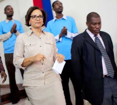 Supporters fete former Haiti leader