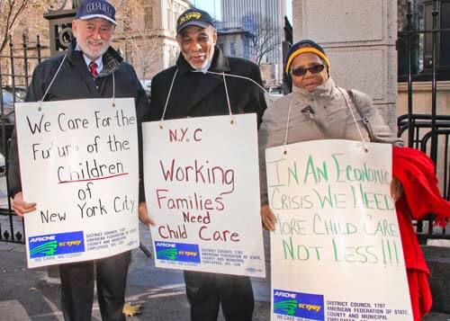 One-man picket protest Day Care programs’ disruption