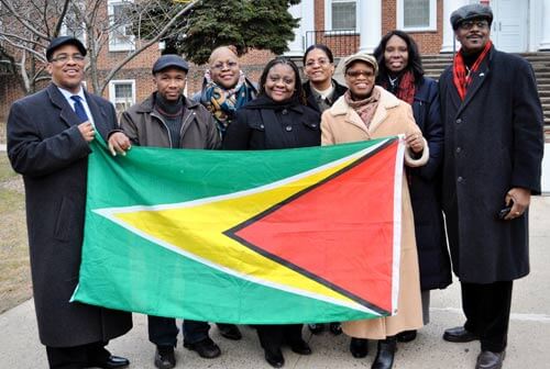 Guyana flag-raising at Irvington City Hall