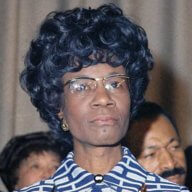 Shirley Chisholm (Rep. N.Y.) announcing her candidacy for the presidency in Brooklyn, New York on Jan. 25, 1972.