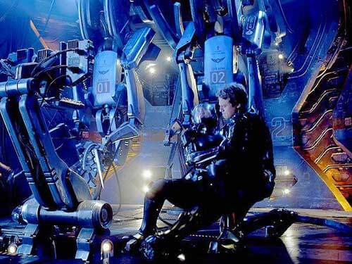 Giant Robots battle Subterranean Sea Monsters