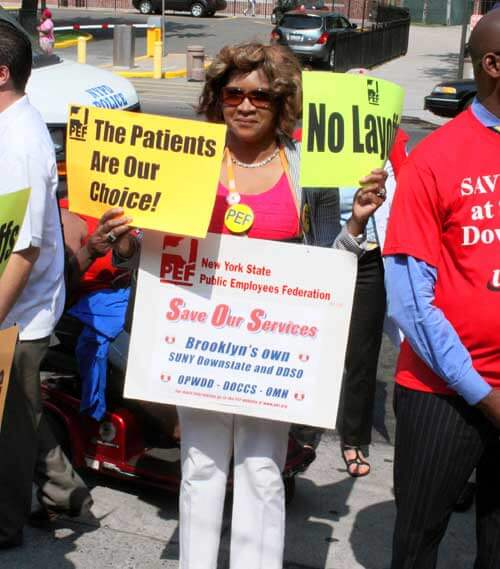 Hospital workers rally to save jobs