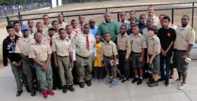 Scouts campout in St. Albans Park