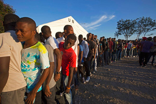 Haitians vote in long-delayed legislative elections