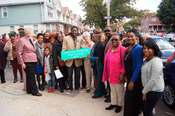 Williams hosts co-naming of streets