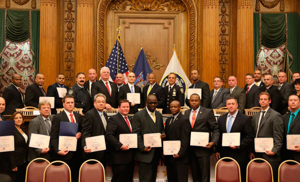Adams honors over 40 Brooklyn detectives