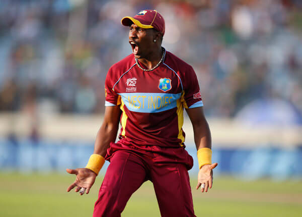 West Indies' player Dwayne Bravo.