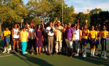 New netball courts debut in Crown Heights|New netball courts debut in Crown Heights