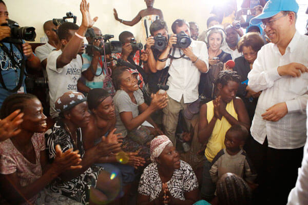 UN chief in Haiti gets glimpse of Matthew’s destruction