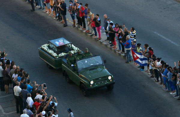 Cubans line streets as Fidel Castro’s ashes begin journey