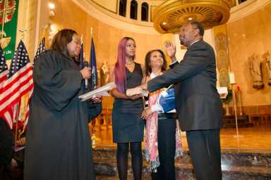 Perry swears in – again|Perry swears in – again|Perry swears in – again