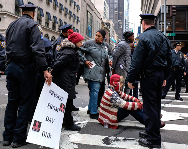 Civil disobedience during the prez inauguration