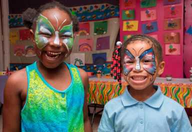 Tots show their artwork|Tots show their artwork|Tots show their artwork