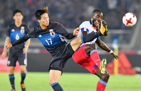 Kagawa scores late goal as Japan draws 3-3 with Haiti