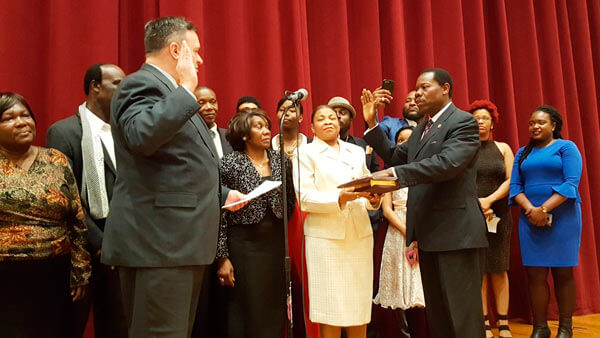Eugene sworn in for third term
