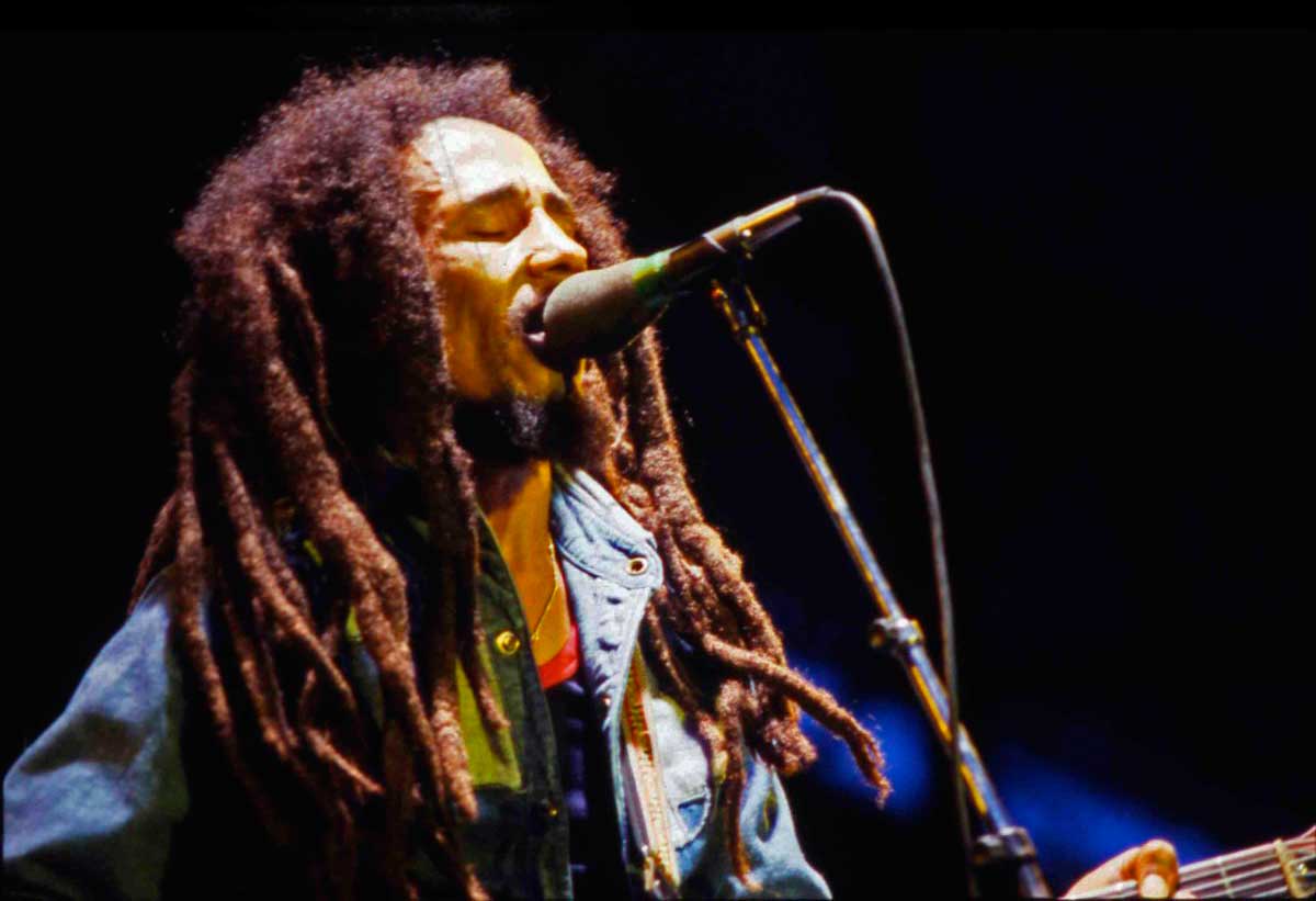 Jamaican Reggae singer Bob Marley