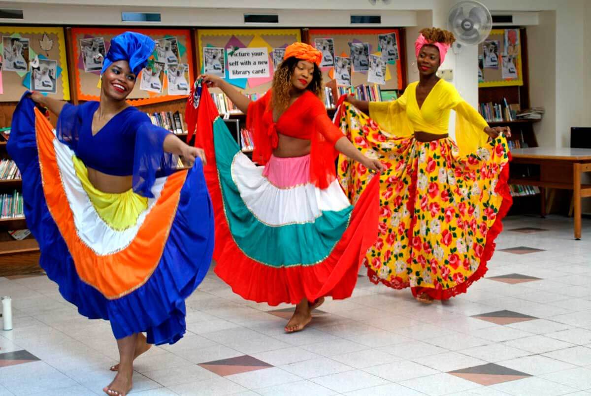 Haitian dance group stages show honoring country’s flag