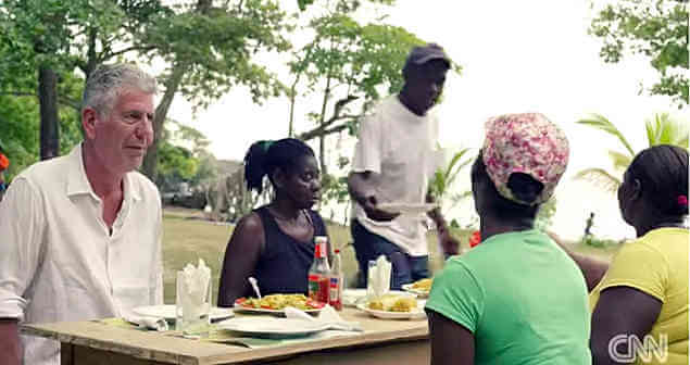 Bourdain’s love of Jamaica’s Oxtail and Curried Goat
