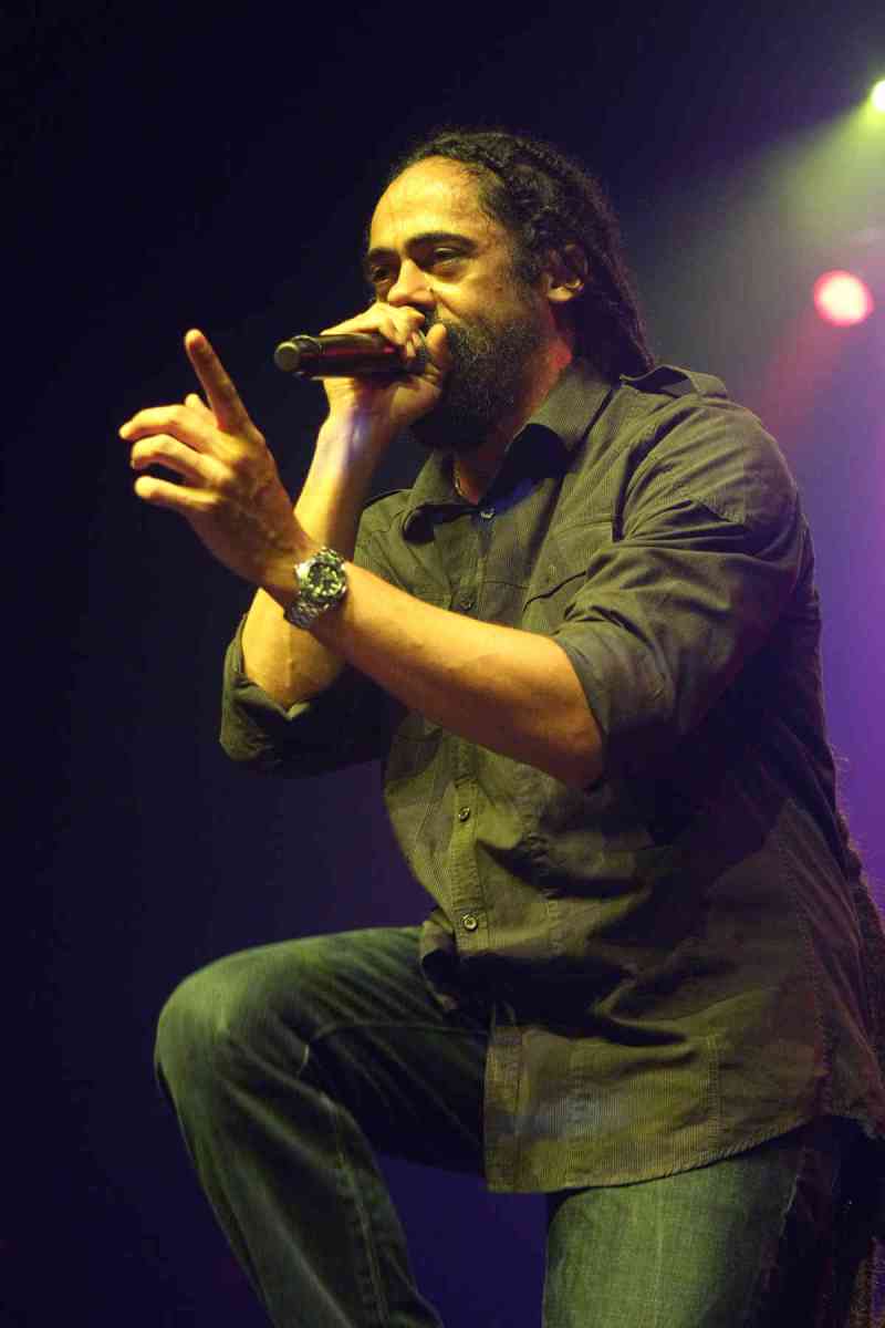 Damian Marley performs during the "Catch A Fire Tour" 2015 stop at The Paramount in Huntington, Long Island on Tuesday, Sept. 1, 2015 in New York.
