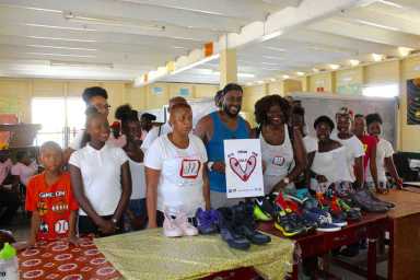 Guyana residents benefit from footwear giveaway