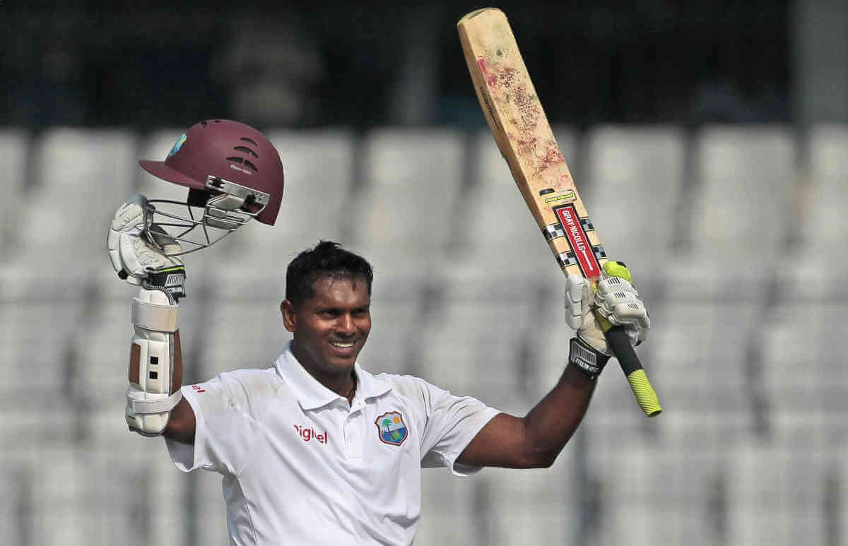 West Indies Shivnarine Chanderpaul recently received an honorary doctorate from The University of the West Indies. Here he acknowledges the crowd after scoring a double century during the second day of the first cricket test match against Bangladesh in Dhaka, Bangladesh, Wednesday, Nov. 14, 2012.