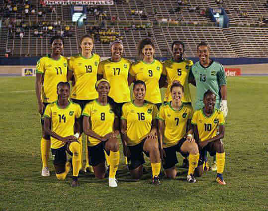 The Jamaica National Senior Women's Soccer team, the Reggae Girlz.