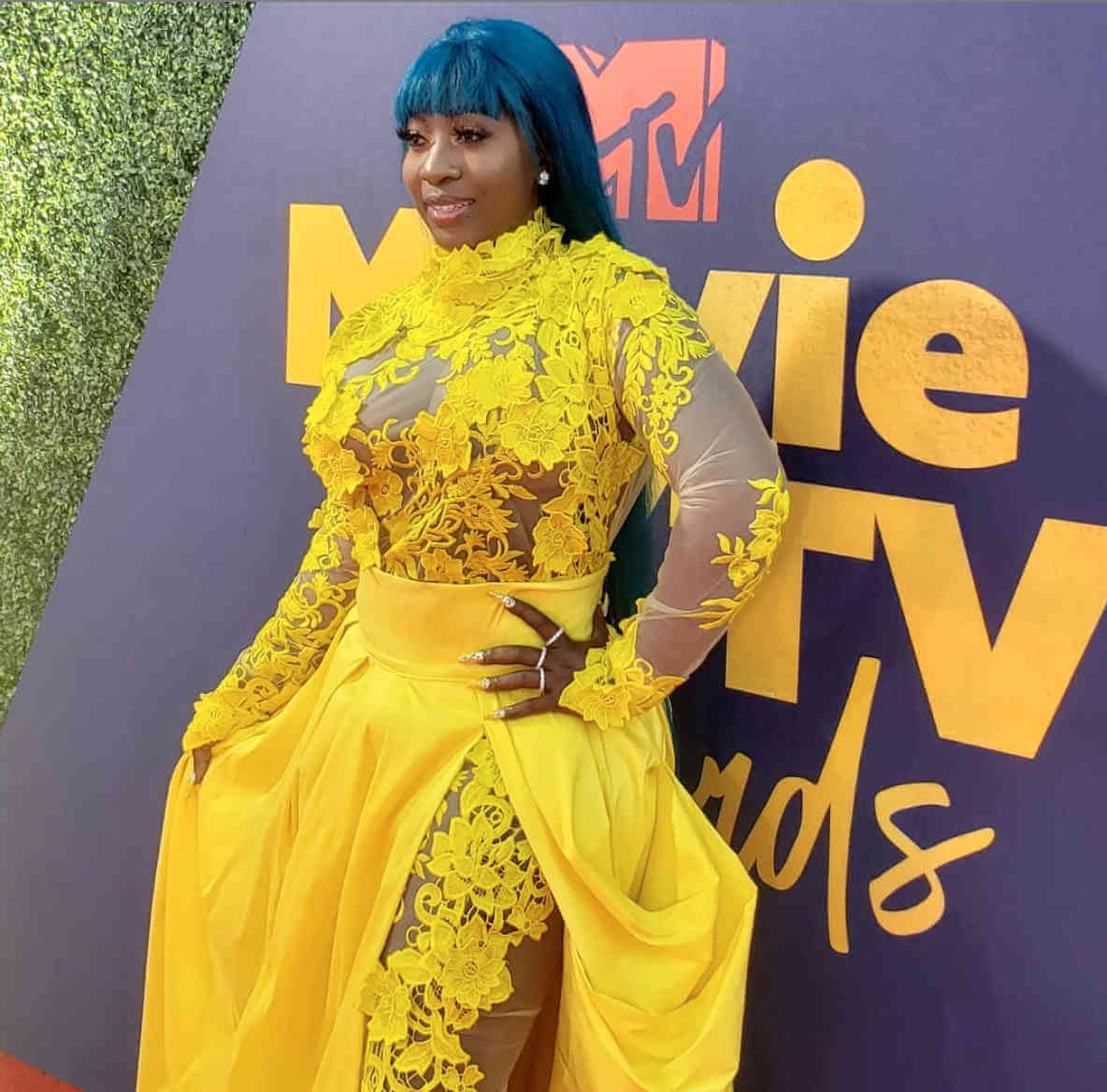 Dancehall Queen Spice at the 2019 MTV Movie and TV Awards event.