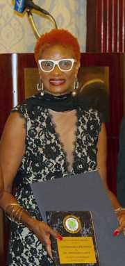 Tangerine Clarke receives LFU Media Partnership award|Tangerine Clarke receives LFU Media Partnership award