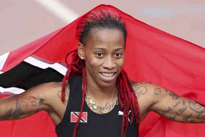 Michelle-Lee Ahye of Trinidad and Tobago.