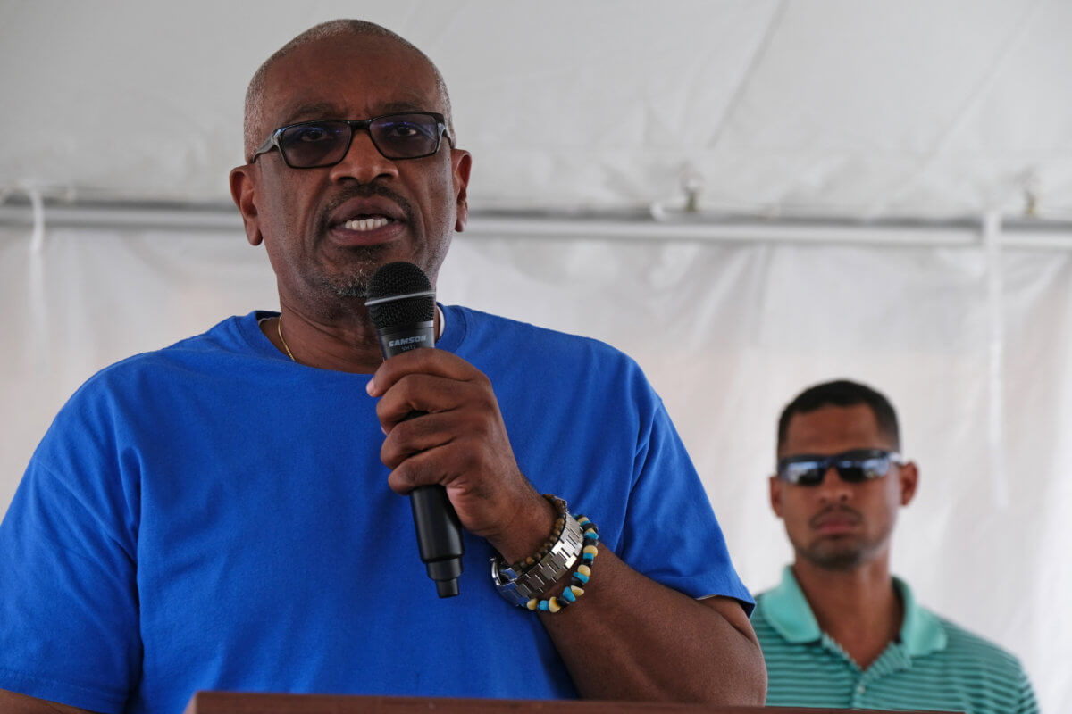 Bahamas Prime Minister Hubert Minnis visits High Rock after the area was hit by Hurricane Dorian, Grand Bahama