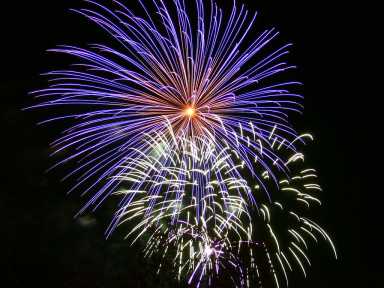 A fireworks display.