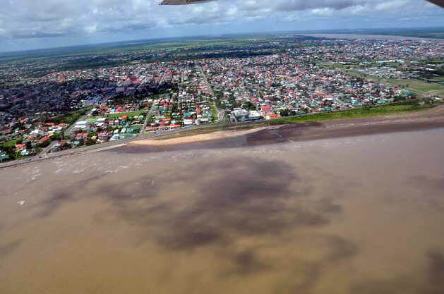 Aerial view of Georgetown, Guyana.  Inter Press Service / Desmond Brown