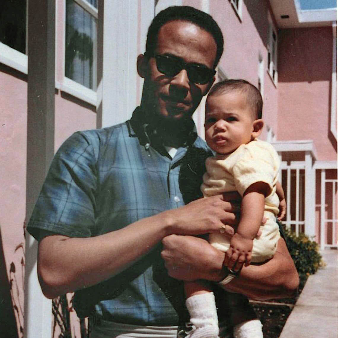 Donald Harris holding Kamala Harris. Facebook