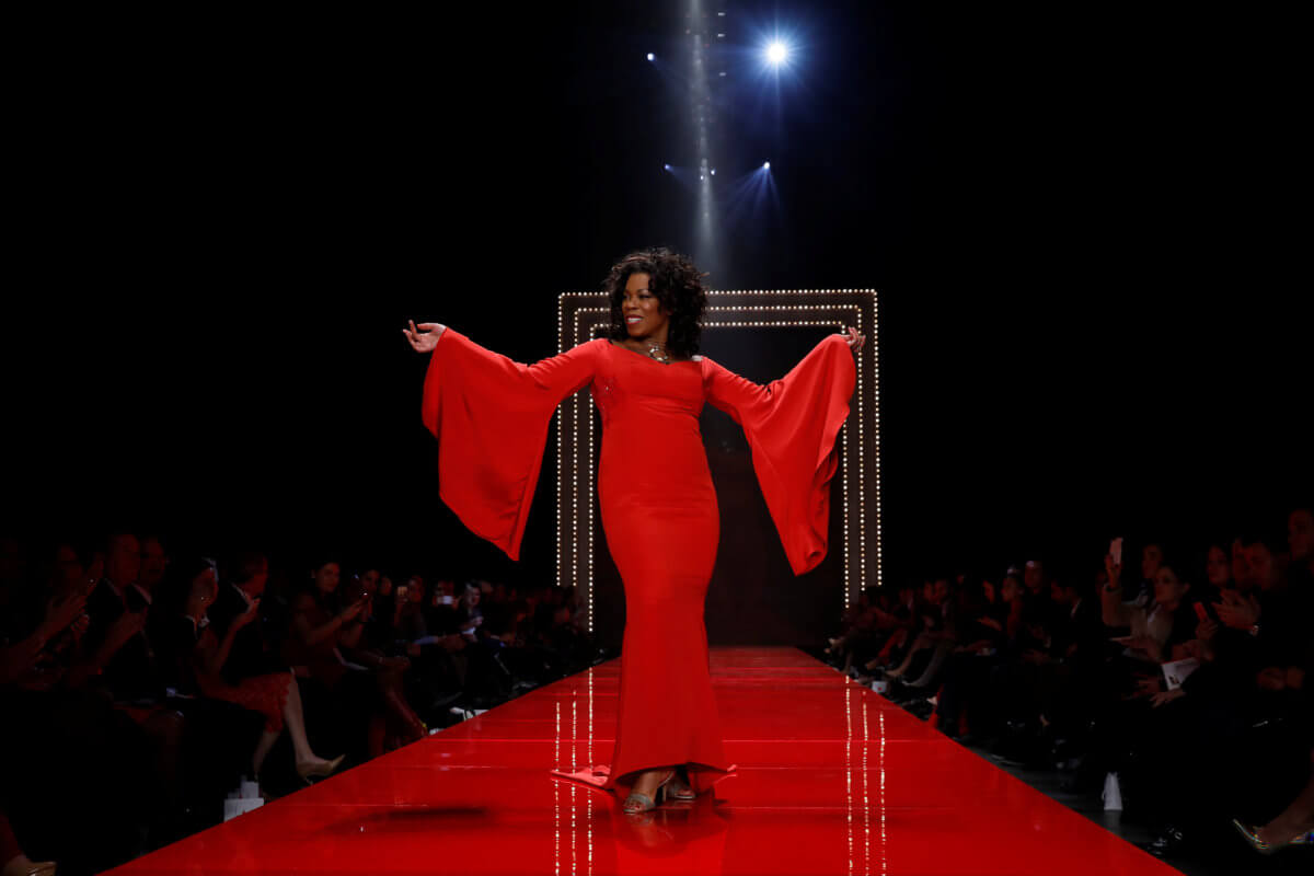 Actor Lorraine Toussaint takes part in the American Heart Association’s Go Red For Women Red Dress Fall/Winter show during New York Fashion Week in the Manhattan borough of New York