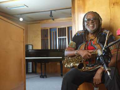 Renowned saxophonist Dean Fraser.  William Richards