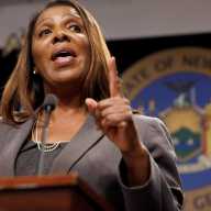 New York State Attorney General Letitia James speaks at a news conference in New York, U.S., June 11, 2019.