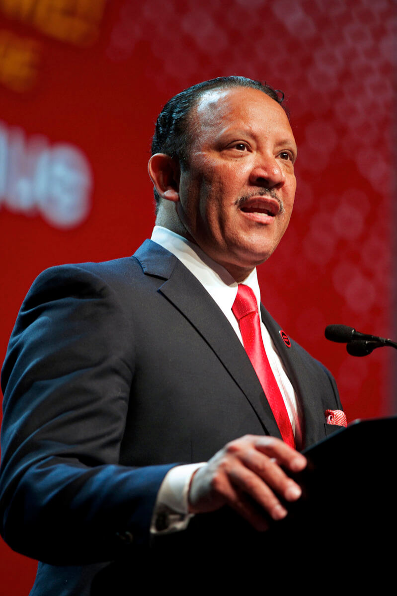 National Urban League Chief Executive and President Marc Morial speaks at the annual National Urban League conference in Philadelphia