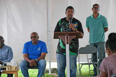 Bahamas Prime Minister Hubert Minnis and Deputy Prime Minister Kevin Peter Turnquest visit High Rock after the area was hit by Hurricane Dorian, Grand Bahama