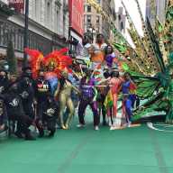 Sesame Flyers International, Kaisokah Moko Jumbies USA, Inc, Pan in Motion and Batingua Arts Cultural Dance Program, made their debut at the World-famous Macy's Thanksgiving Day parade in NYC.