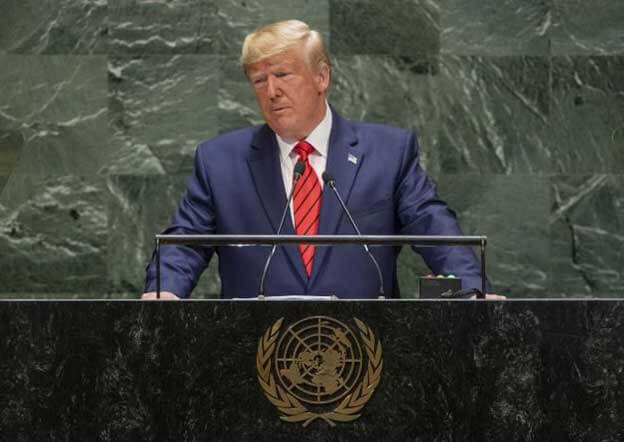 President Donald Trump addressing the UN General Assembly. UN Photo/Cia Pak