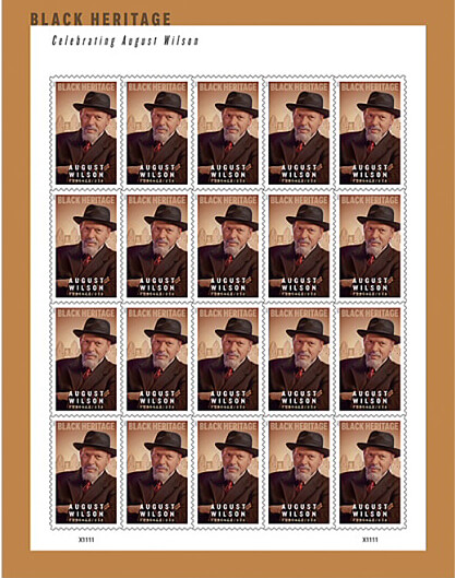 August Wilson Forever stamp. Screen grab from https://store.usps.com