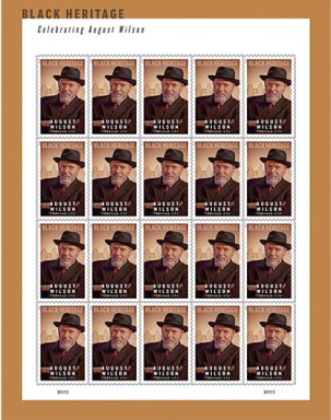 August Wilson Forever stamp. Screen grab from https://store.usps.com