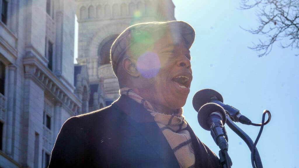 Brooklyn Borough President Eric Adams on Jan. 7, 2021. Photo by Mark Hallum
