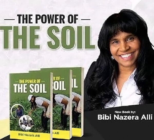 Book cover of “The Power of the Soil” by Bibi Nazera Alli.