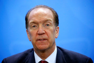 World Bank Group President Malpass attends news conference after meeting at Chancellery in Berlin
