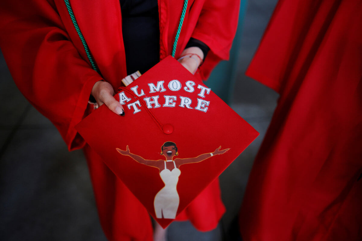 High School graduation held at Fenway Park in Boston